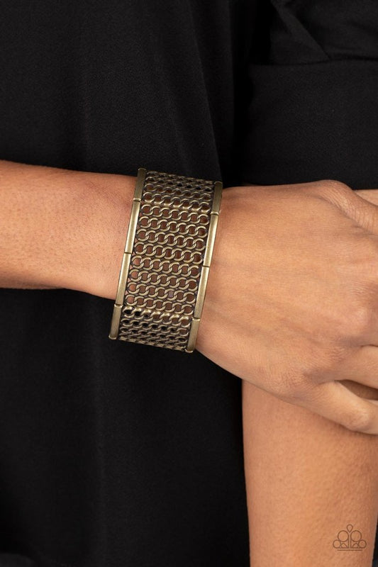 Camelot Couture - Brass - Paparazzi Bracelet Image