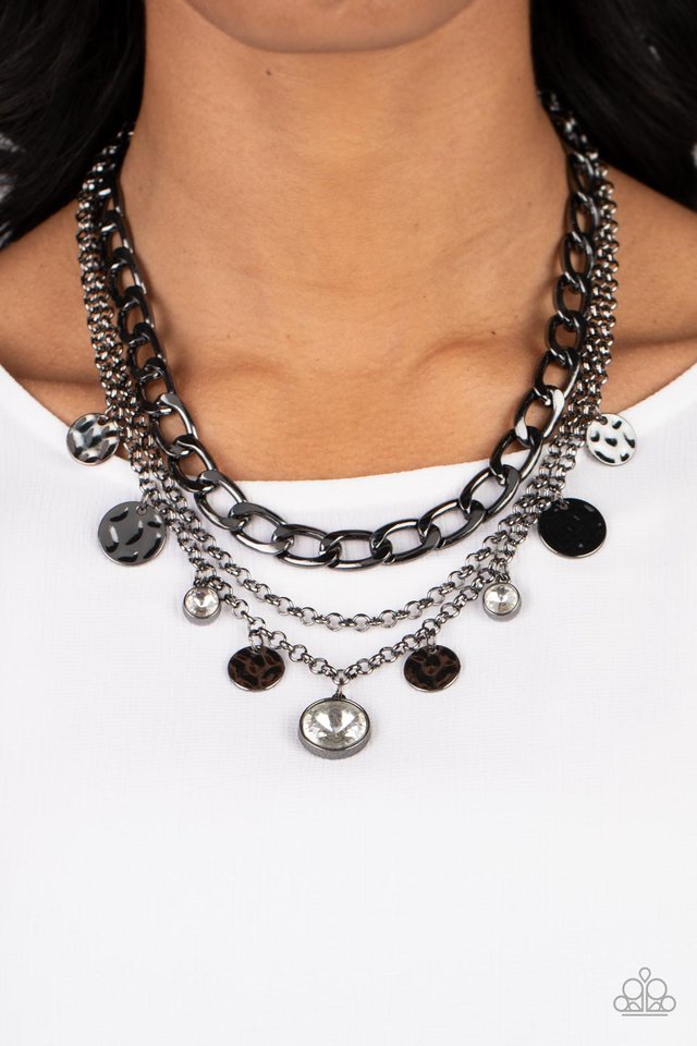 Industrial Noise - Black - Paparazzi Necklace Image