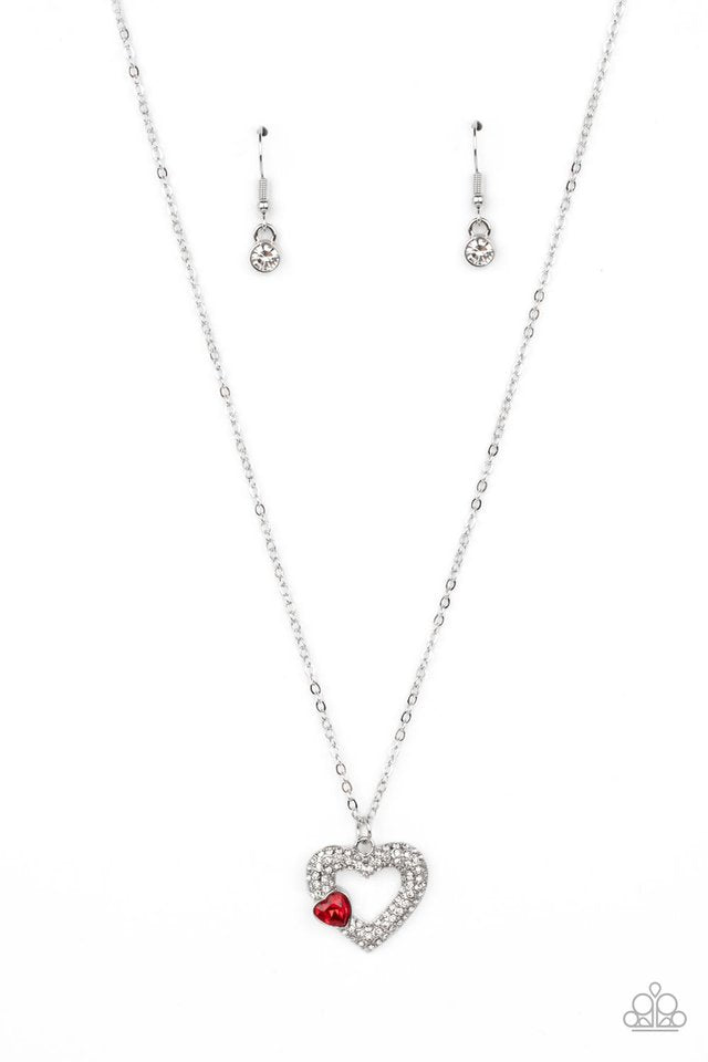 Bedazzled Bliss - Red - Paparazzi Necklace Image