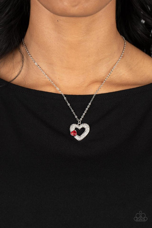 Bedazzled Bliss - Red - Paparazzi Necklace Image