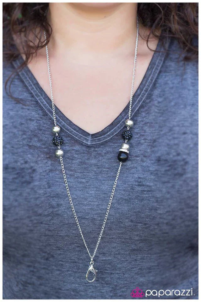 Paparazzi Necklace ~ Another Days Work - Black