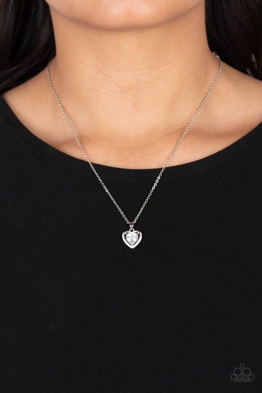 Effulgently Engaged - White - Paparazzi Necklace Image