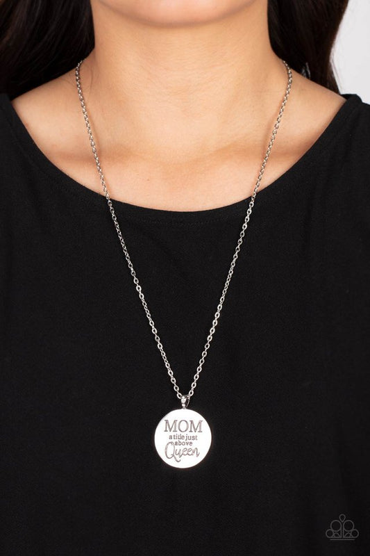 Mother Dear - White - Paparazzi Necklace Image