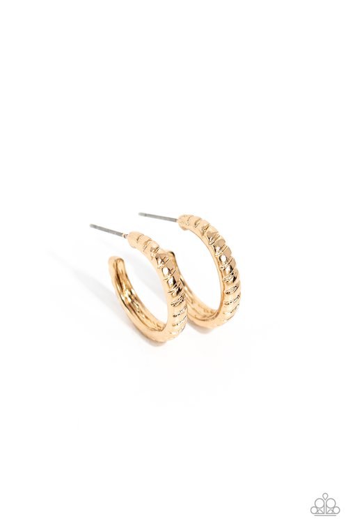 Curvy Charisma - Gold - Paparazzi Earring Image