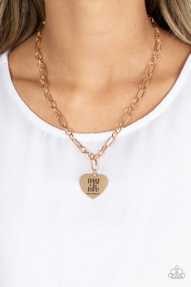 Perennial Proverbs - Gold - Paparazzi Necklace Image
