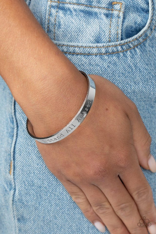 I Stand All Amazed - Silver - Paparazzi Bracelet Image