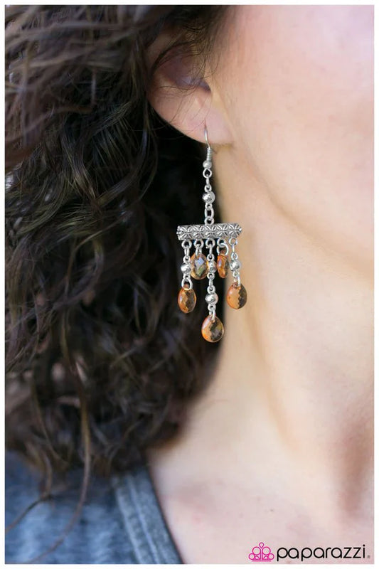 Paparazzi Earring ~ Take The Lead - Brown
