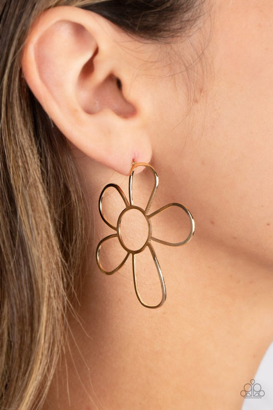 Rustic Rarity - Gold - Paparazzi Earring Image