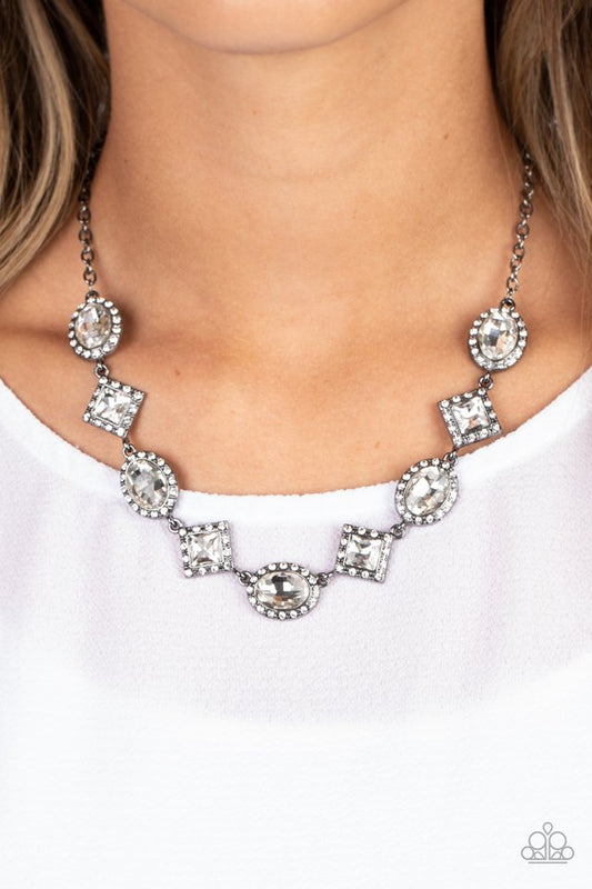 Diamond of the Season - Black - Paparazzi Necklace Image