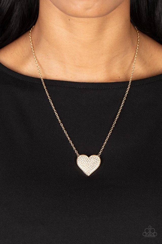 Spellbinding Sweetheart - Gold - Paparazzi Necklace Image