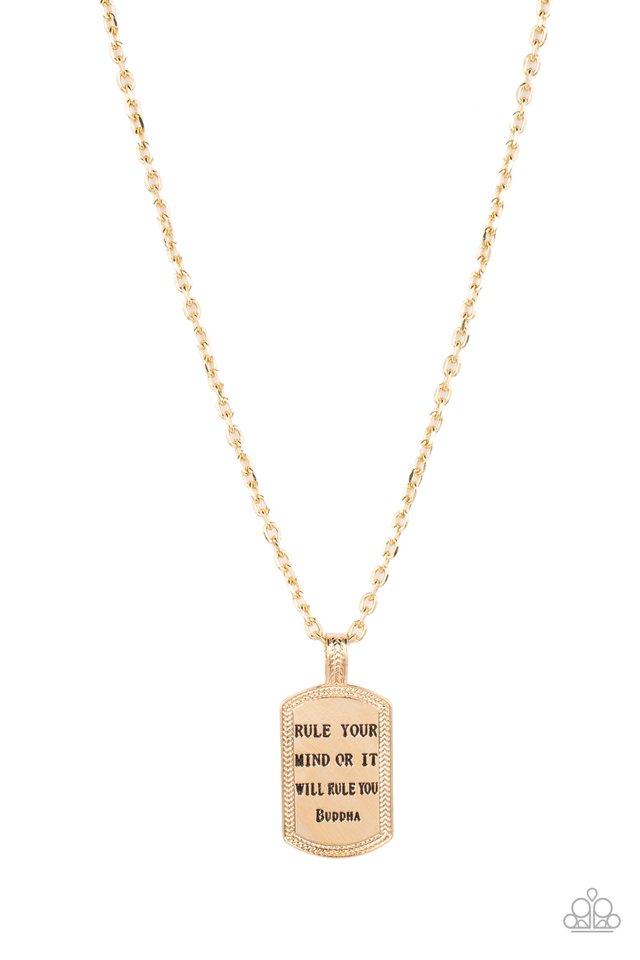 Empire State of Mind - Gold - Paparazzi Necklace Image