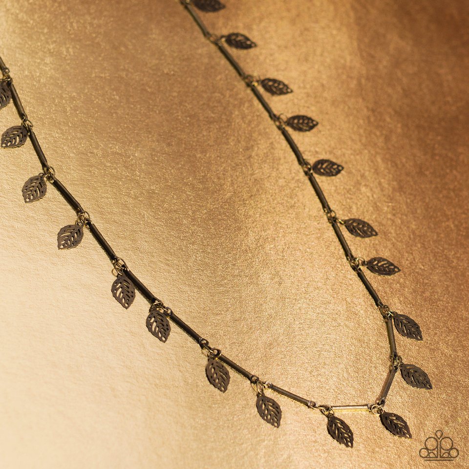 LEAF a Light On - Brass - Paparazzi Necklace Image