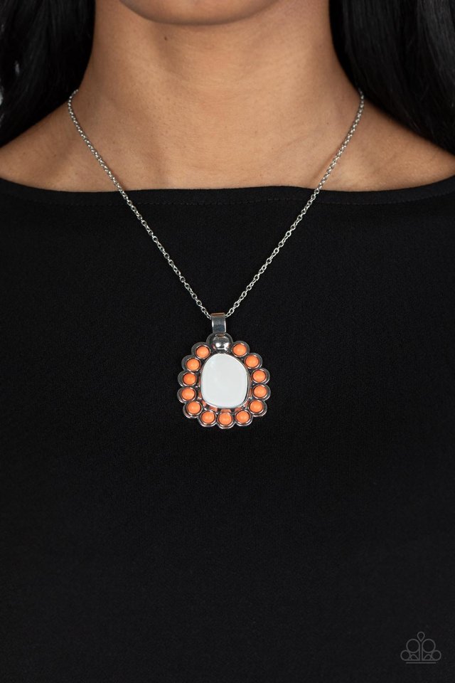 Sahara Sea - Orange - Paparazzi Necklace Image