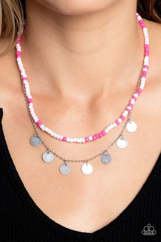 Comet Candy - Pink - Paparazzi Necklace Image