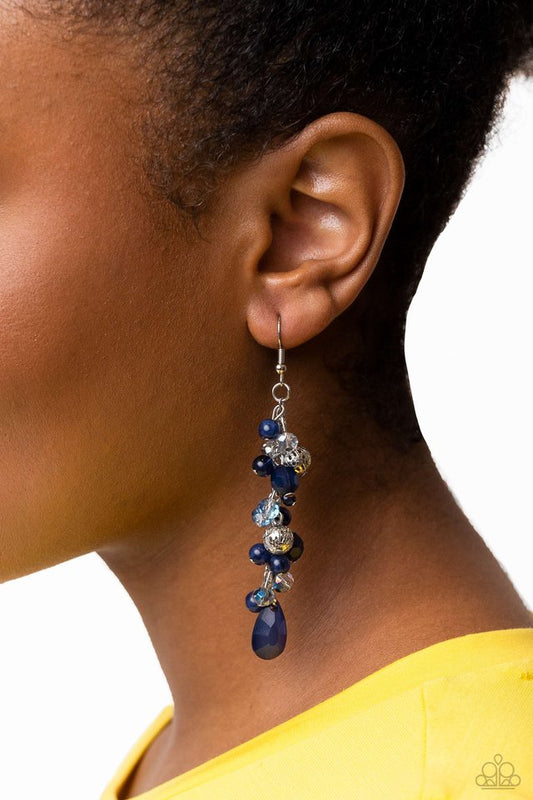 Cheeky Cascade - Blue - Paparazzi Earring Image