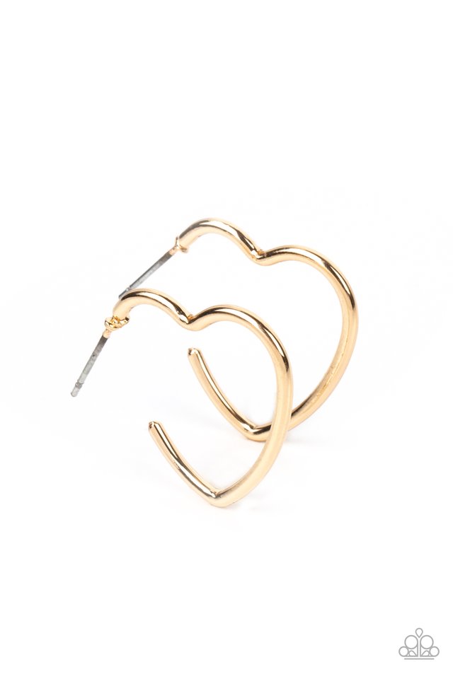 Burnished Beau - Gold - Paparazzi Earring Image