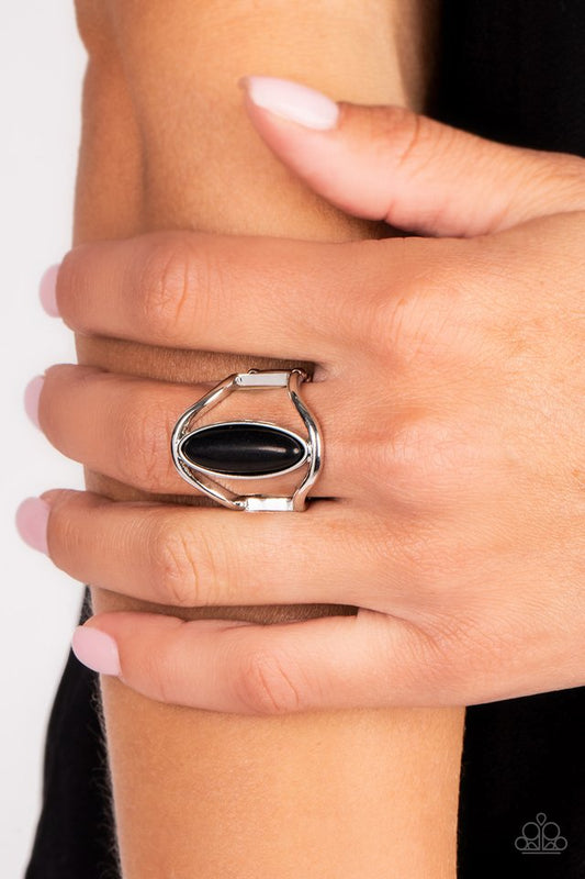 Spartan Stone - Black - Paparazzi Ring Image