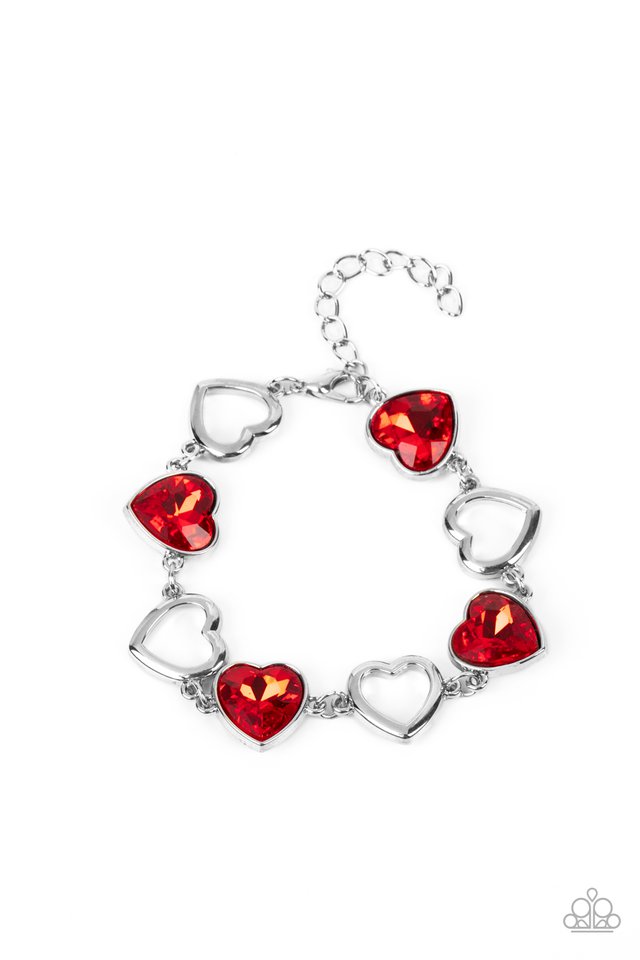 Sentimental Sweethearts - Red - Paparazzi Bracelet Image