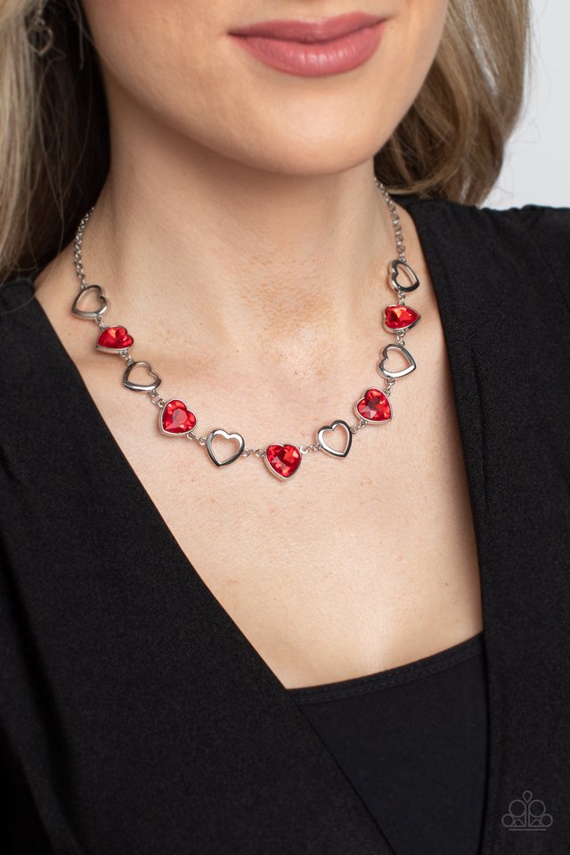 Contemporary Cupid - Red - Paparazzi Necklace Image