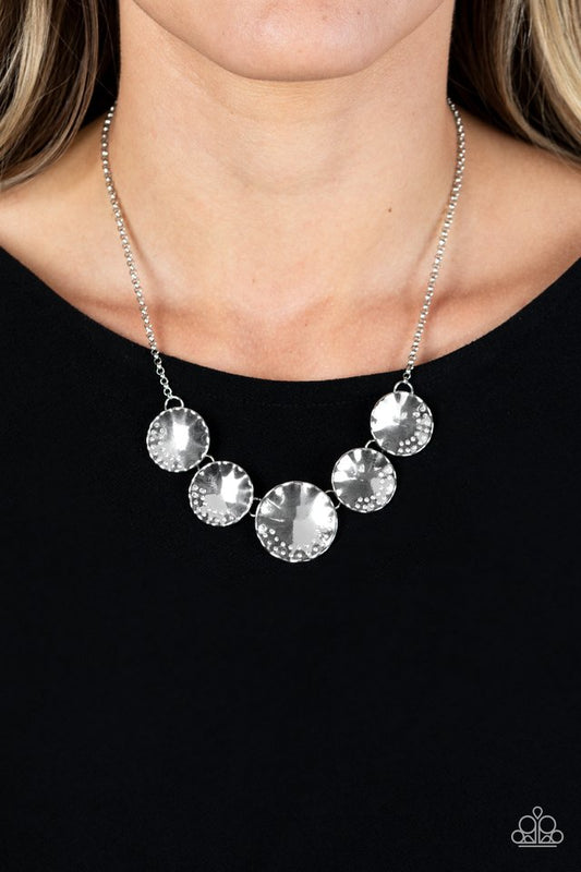 Swanky Shimmer - White - Paparazzi Necklace Image