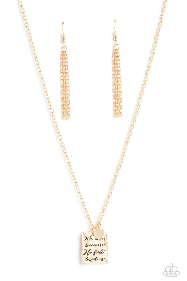Divine Devotion - Gold - Paparazzi Necklace Image