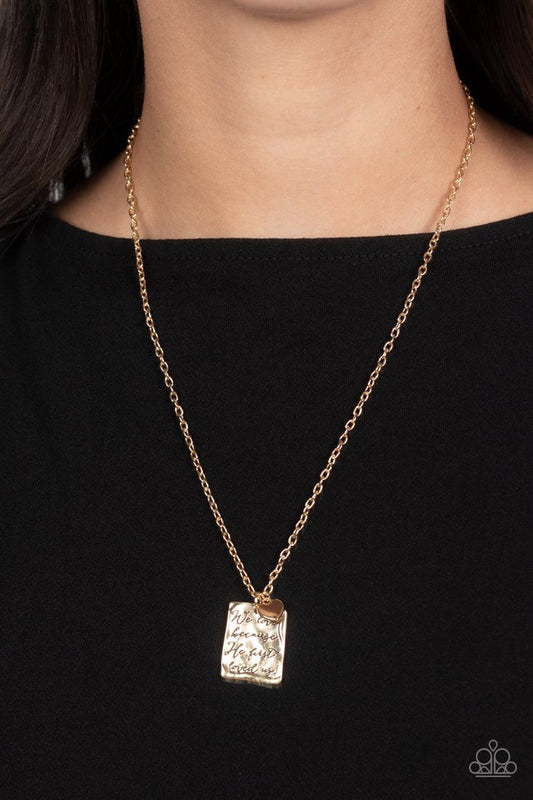 Divine Devotion - Gold - Paparazzi Necklace Image