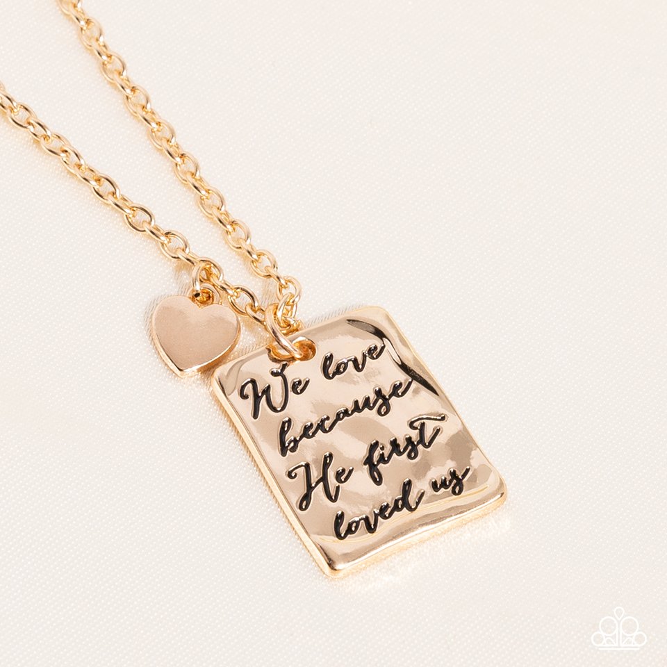 Divine Devotion - Gold - Paparazzi Necklace Image