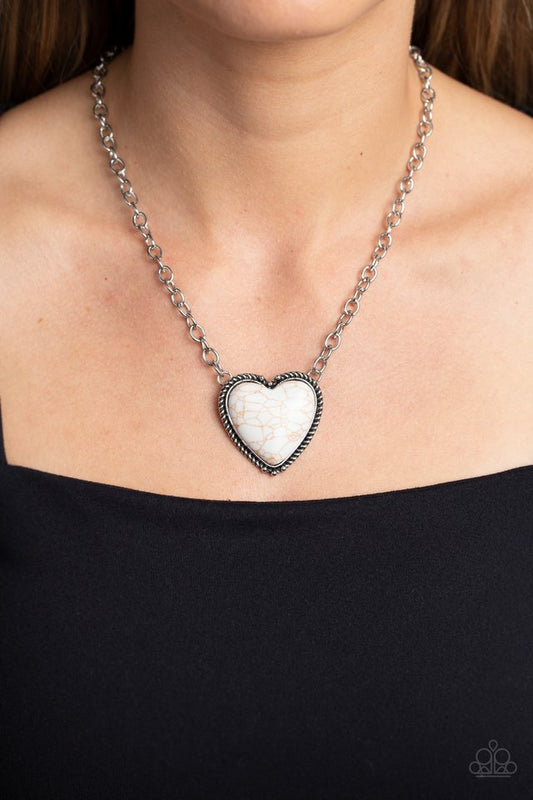 Authentic Admirer - White - Paparazzi Necklace Image