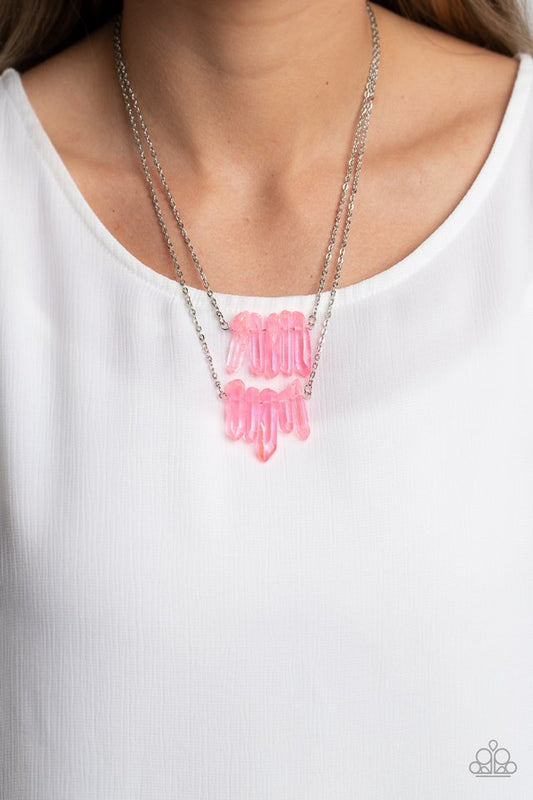 Crystal Catwalk - Pink - Paparazzi Necklace Image