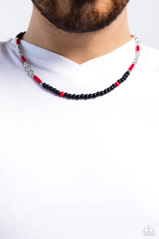 Volcanic Valiance - Red - Paparazzi Necklace Image