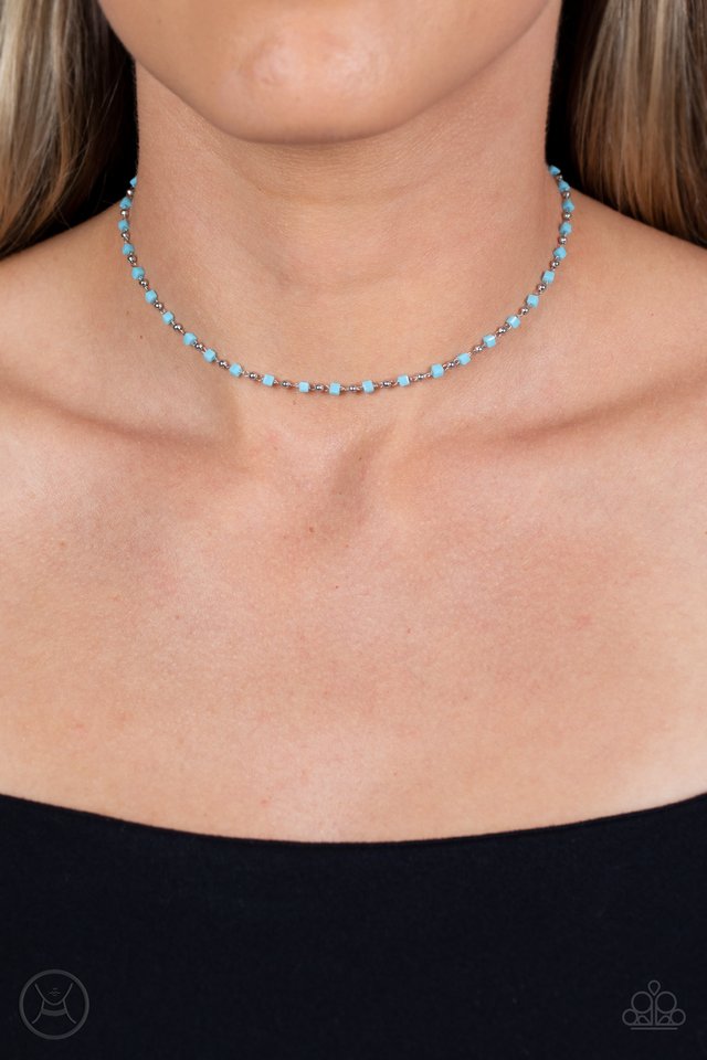 Neon Lights - Blue - Paparazzi Necklace Image