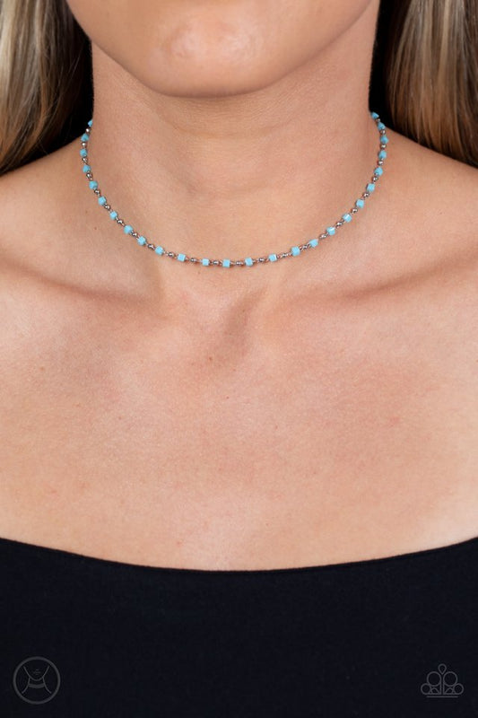 Neon Lights - Blue - Paparazzi Necklace Image