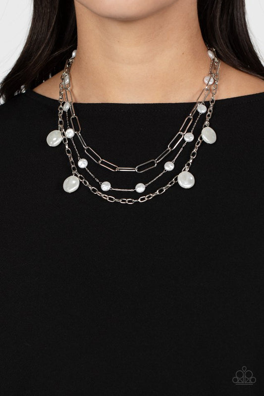 Blissful Ballad - White - Paparazzi Necklace Image