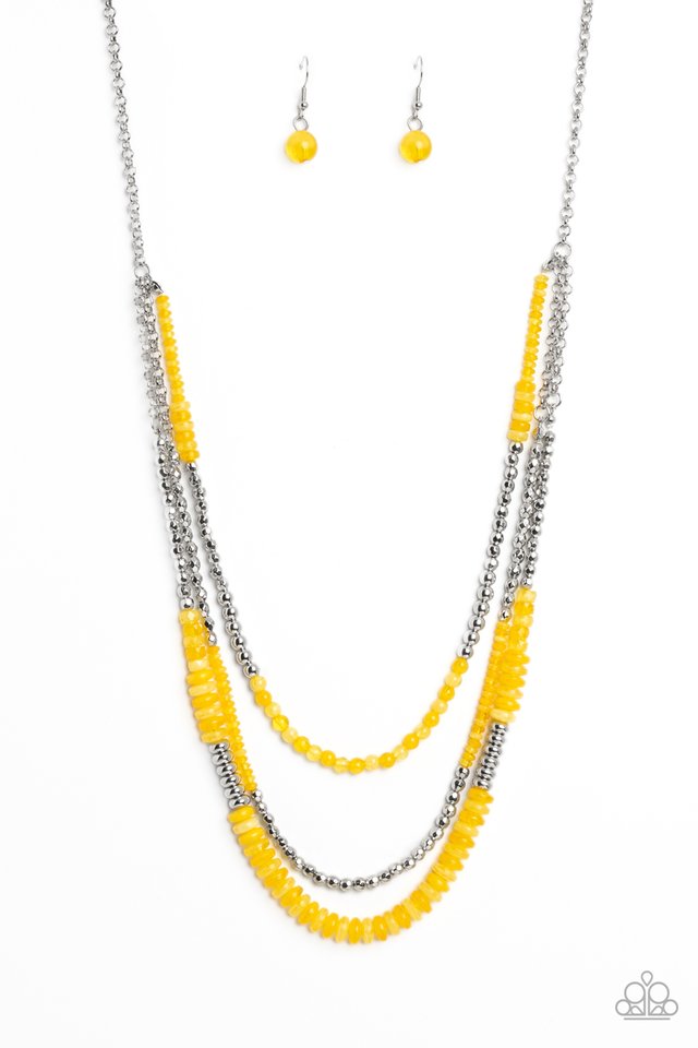 Newly Neverland - Yellow - Paparazzi Necklace Image
