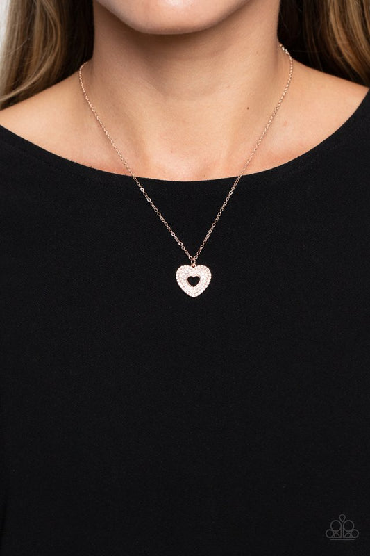 Romantic Retreat - Rose Gold - Paparazzi Necklace Image