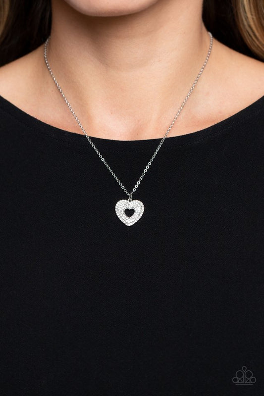 Romantic Retreat - White - Paparazzi Necklace Image