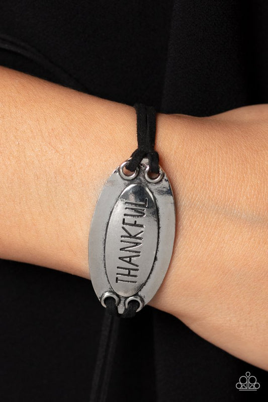 Thankful Tidings - Black - Paparazzi Bracelet Image