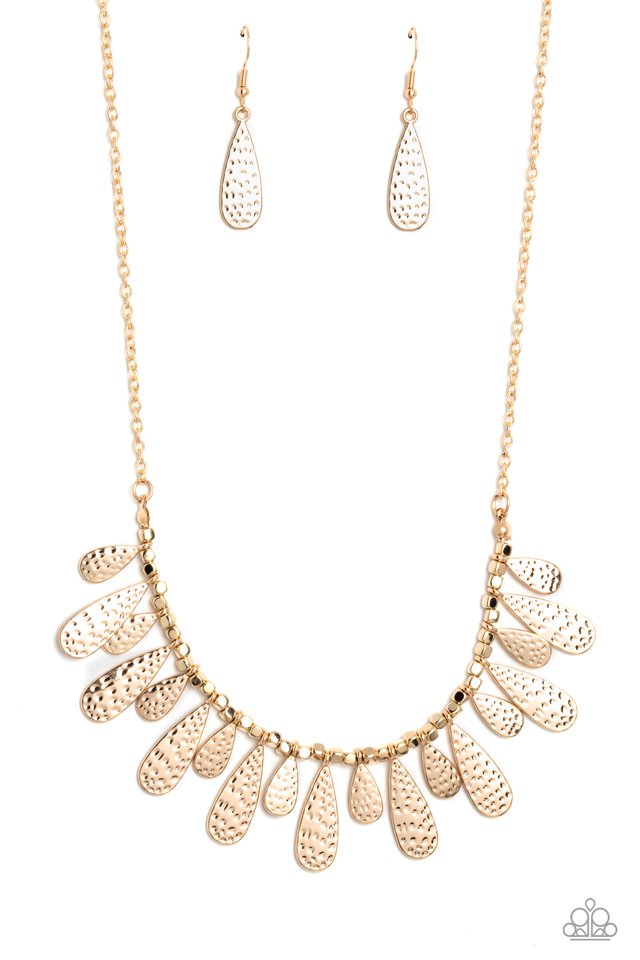 Compelling Confetti - Gold - Paparazzi Necklace Image