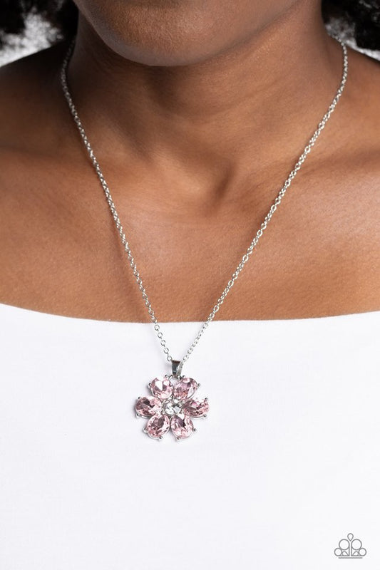 Fancy Flower Girl - Pink - Paparazzi Necklace Image