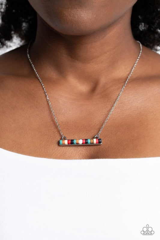 Barred Bohemian - Multi - Paparazzi Necklace Image
