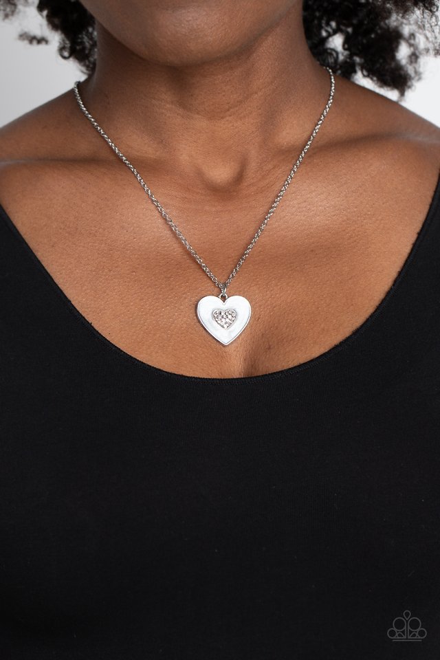 So This Is Love - White - Paparazzi Necklace Image