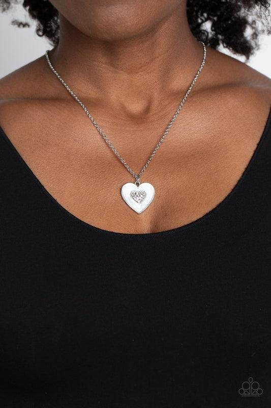 So This Is Love - White - Paparazzi Necklace Image