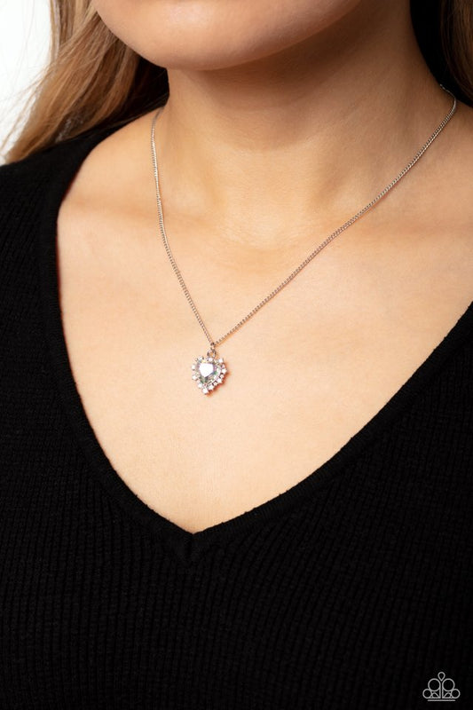 Be Still My Heart - Green - Paparazzi Necklace Image