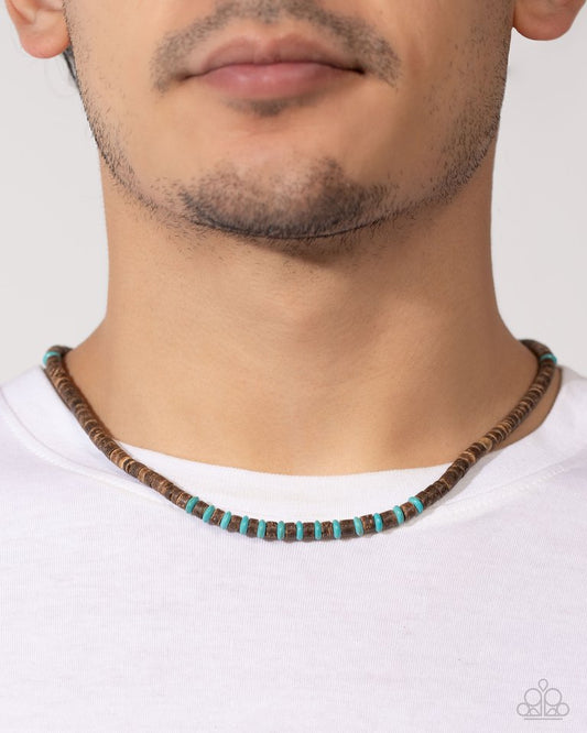 The WOOD Times - Blue - Paparazzi Necklace Image