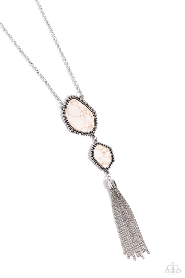 Desert Darling - White - Paparazzi Necklace Image