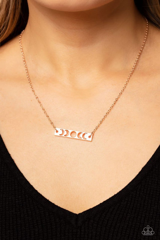 LUNAR or Later - Rose Gold - Paparazzi Necklace Image