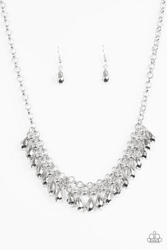 Paparazzi Necklace ~ Prima DIVA - Silver