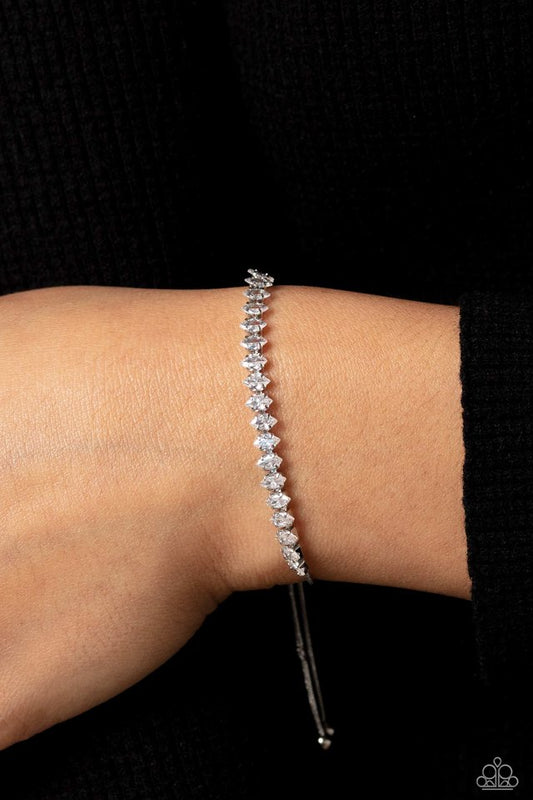 Dynamic Diamonds - White - Paparazzi Bracelet Image