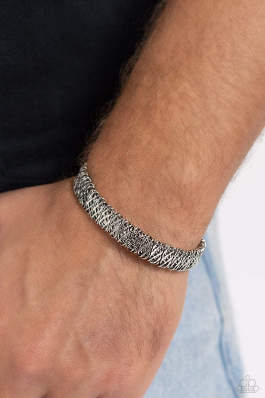 Braided Bounty - Silver - Paparazzi Bracelet Image