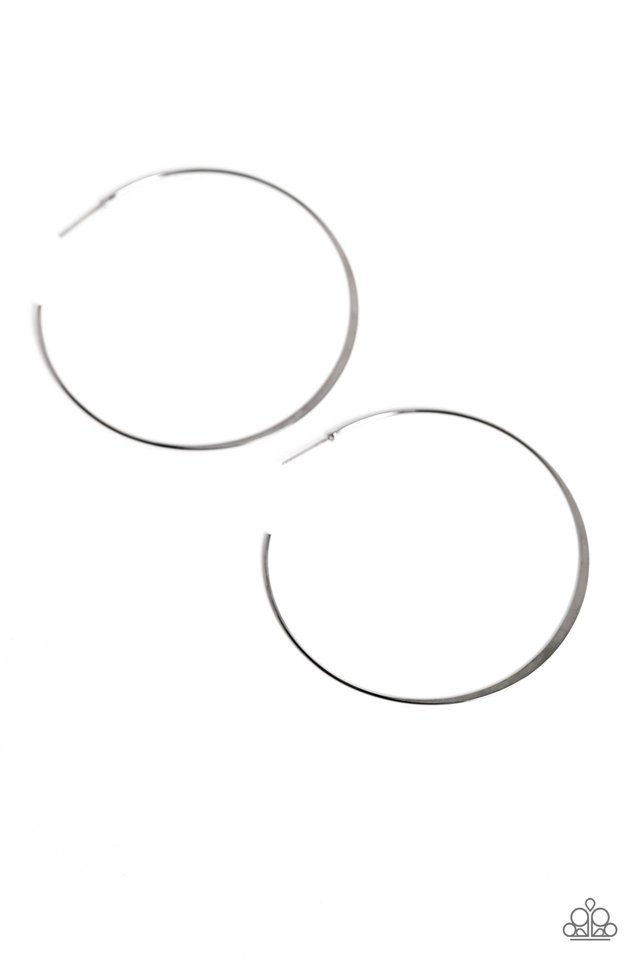 Metal Drama - Black - Paparazzi Earring Image